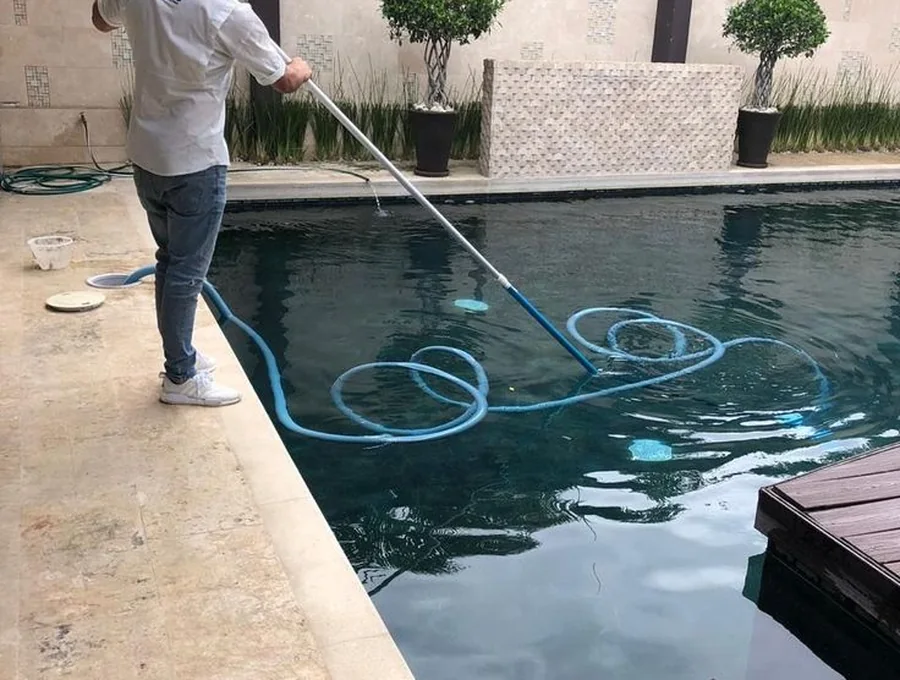 Weekly pool maintenance